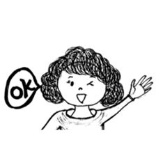 The retro girl stickers sticker #9072256