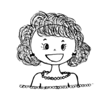 The retro girl stickers sticker #9072266