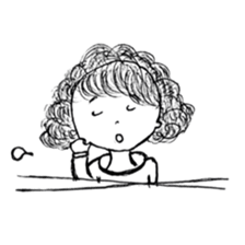 The retro girl stickers sticker #9072268