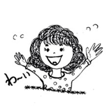 The retro girl stickers sticker #9072280