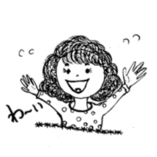 The retro girl stickers sticker #9072280