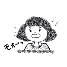 The retro girl stickers sticker #9072289