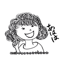 The retro girl stickers sticker #9072291