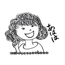 The retro girl stickers sticker #9072291