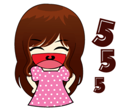 Naughty little girl sticker #9072708