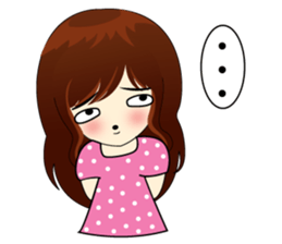 Naughty little girl sticker #9072714