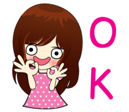 Naughty little girl sticker #9072731