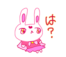 The losing heart pink rabbit warror sticker #9072978