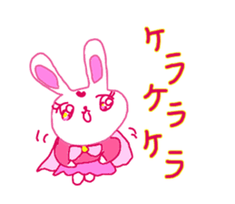 The losing heart pink rabbit  warror sticker #9072984