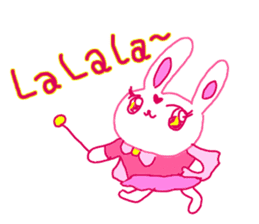 The losing heart pink rabbit warror sticker #9072991