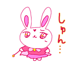 The losing heart pink rabbit  warror sticker #9073011