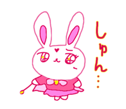 The losing heart pink rabbit warror sticker #9073011