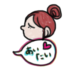 Colored pencil of the balloon animal sticker #9073238