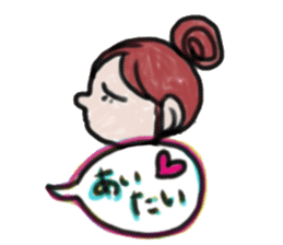 Colored pencil of the balloon animal sticker #9073238