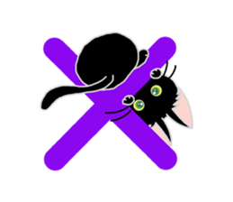 Black Cat's Nyan Ver2 sticker #9073341