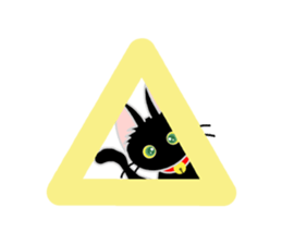 Black Cat's Nyan Ver2 sticker #9073342