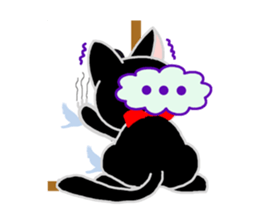 Black Cat's Nyan Ver2 sticker #9073353