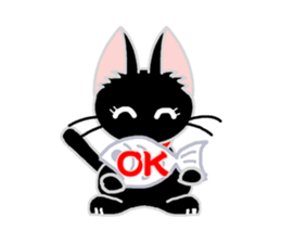 Black Cat's Nyan Ver2 sticker #9073364