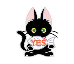 Black Cat's Nyan Ver2 sticker #9073365