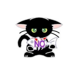 Black Cat's Nyan Ver2 sticker #9073366