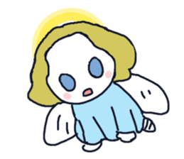 Lovely angel loves you sticker #9073539