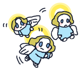 Lovely angel loves you sticker #9073542