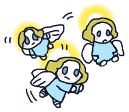Lovely angel loves you sticker #9073542
