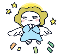 Lovely angel loves you sticker #9073544