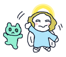 Lovely angel loves you sticker #9073547