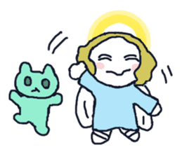 Lovely angel loves you sticker #9073547