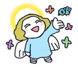 Lovely angel loves you sticker #9073548