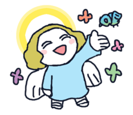 Lovely angel loves you sticker #9073548