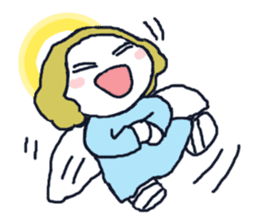 Lovely angel loves you sticker #9073549