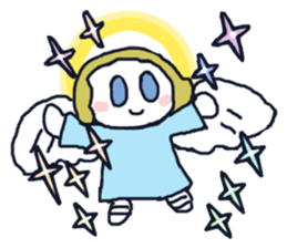 Lovely angel loves you sticker #9073551