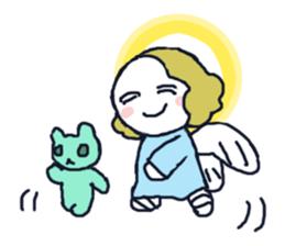 Lovely angel loves you sticker #9073554