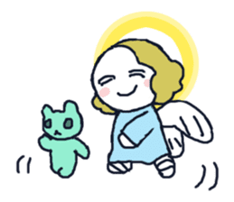 Lovely angel loves you sticker #9073554
