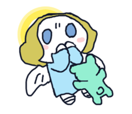 Lovely angel loves you sticker #9073556