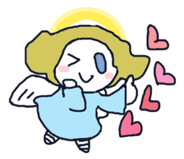 Lovely angel loves you sticker #9073561
