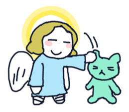 Lovely angel loves you sticker #9073566
