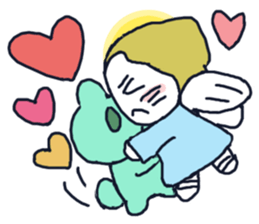 Lovely angel loves you sticker #9073573