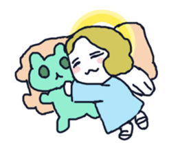 Lovely angel loves you sticker #9073575