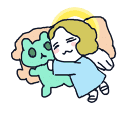 Lovely angel loves you sticker #9073575