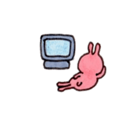 Rabbit, such as Japan old tale sticker #9074217