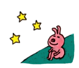 Rabbit, such as Japan old tale sticker #9074221