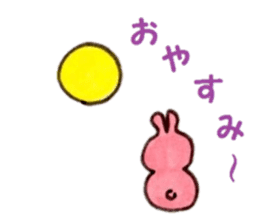 Rabbit, such as Japan old tale sticker #9074222