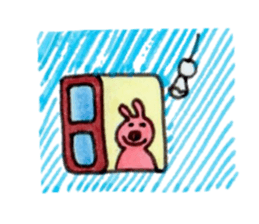 Rabbit, such as Japan old tale sticker #9074226