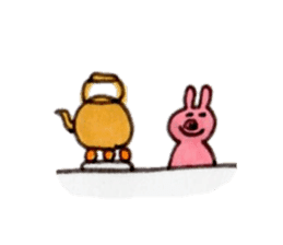 Rabbit, such as Japan old tale sticker #9074228