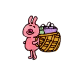 Rabbit, such as Japan old tale sticker #9074241