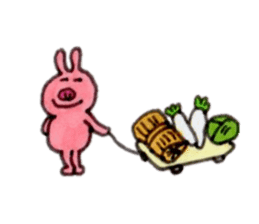 Rabbit, such as Japan old tale sticker #9074242