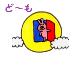 Rabbit, such as Japan old tale sticker #9074244